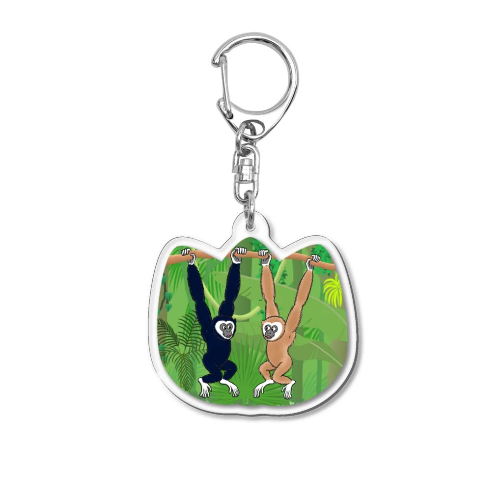 ZOO TYPHOONのシロテテナガザル Acrylic Key Chain