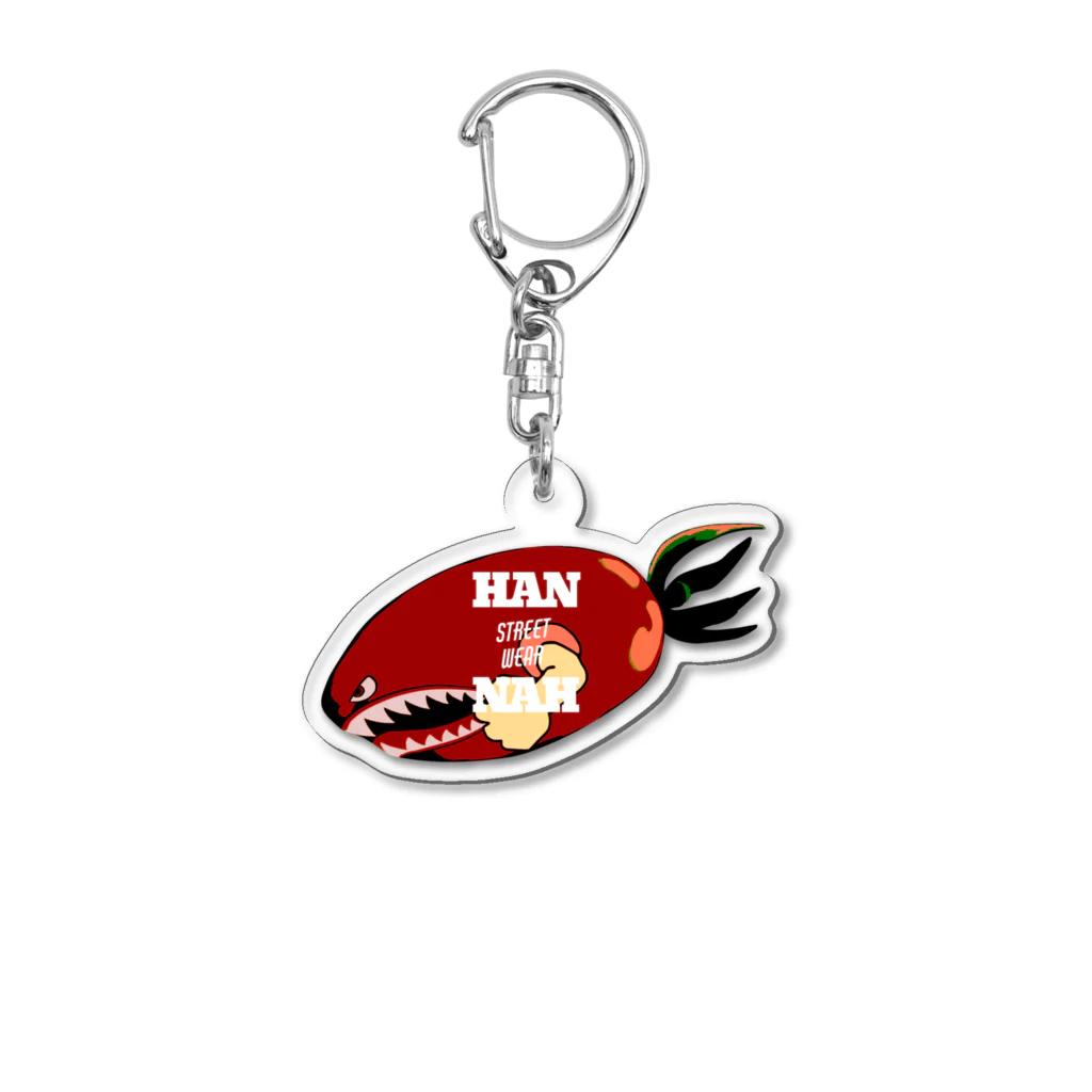 HANNAH street wear ハンナ　ストリートウェア(カバ店長)のHANNAH street wear "TOMATO MISSILE“ Acrylic Key Chain