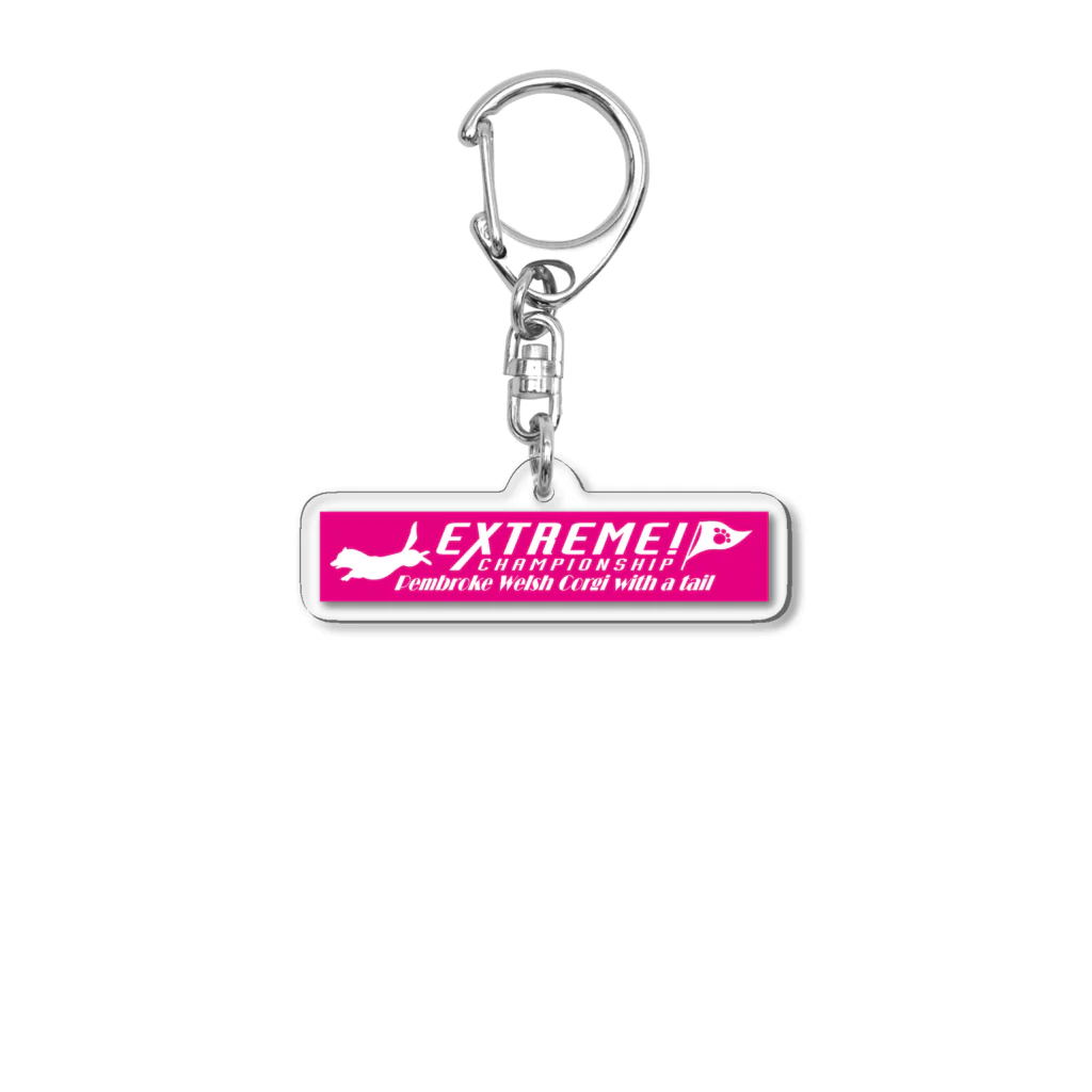 ドッグライフプランはしもとのエクストリーム×ウェルシュコーギー・ペンブローク（しっぽつき） Acrylic Key Chain