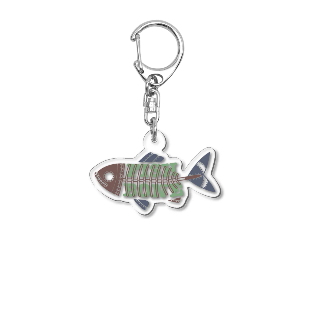 yuccoloの魚の骨 Acrylic Key Chain