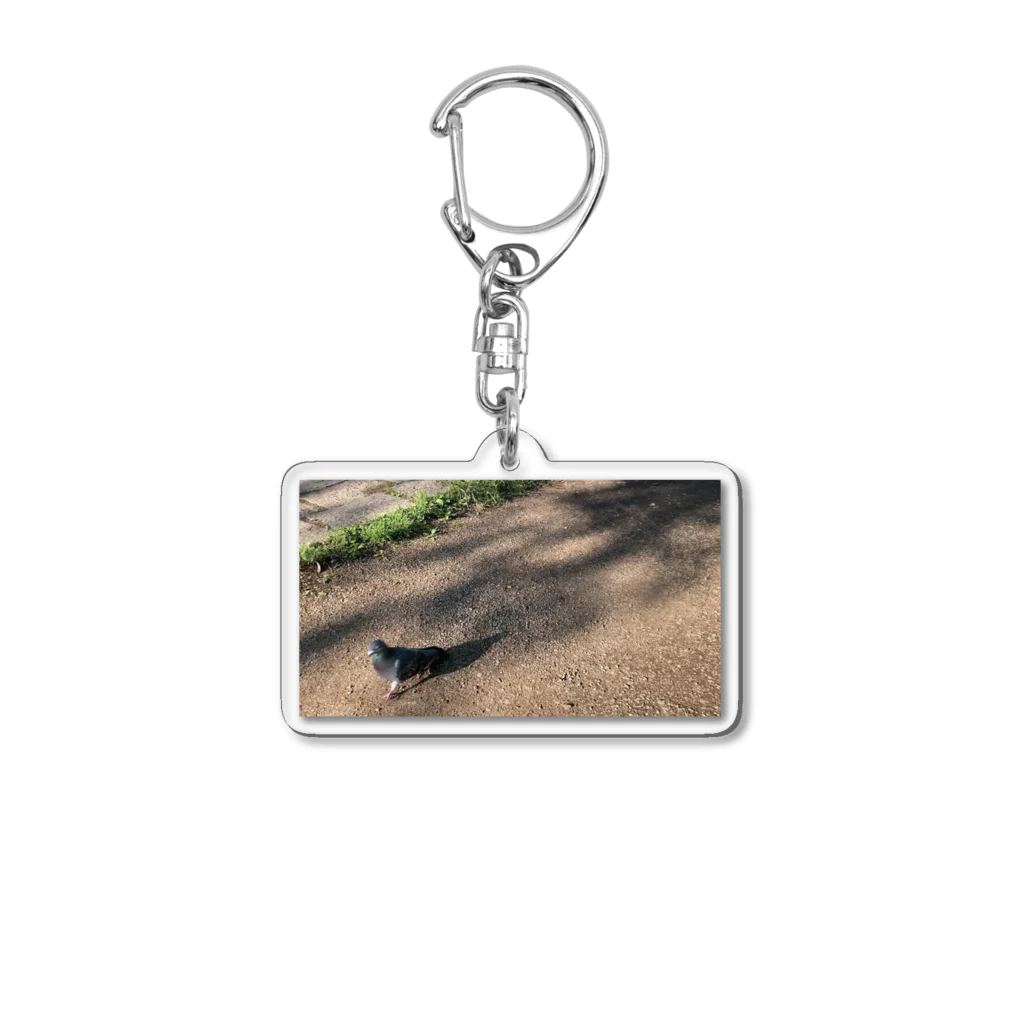 ニコ…🦆の疾走する鳩 Acrylic Key Chain