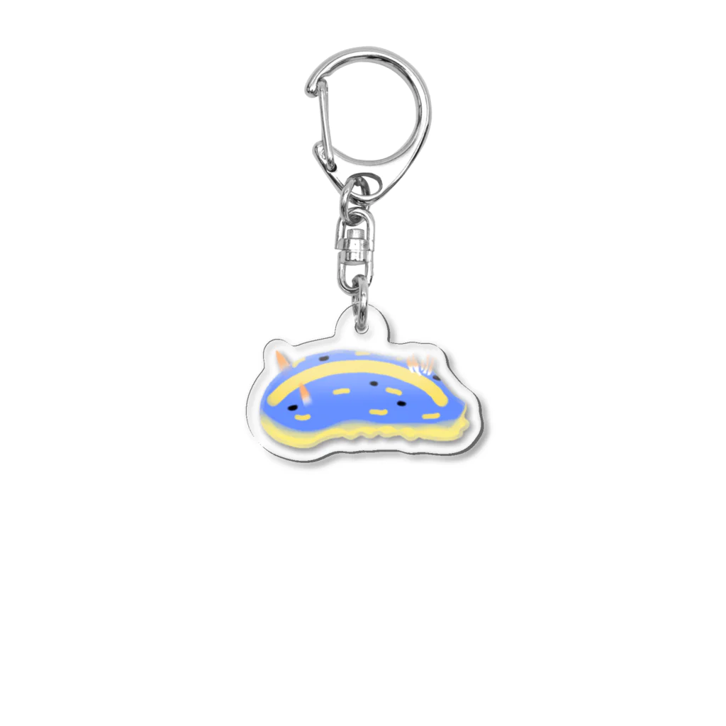 yukijiの青ウミウシ　（文字無しver） Acrylic Key Chain