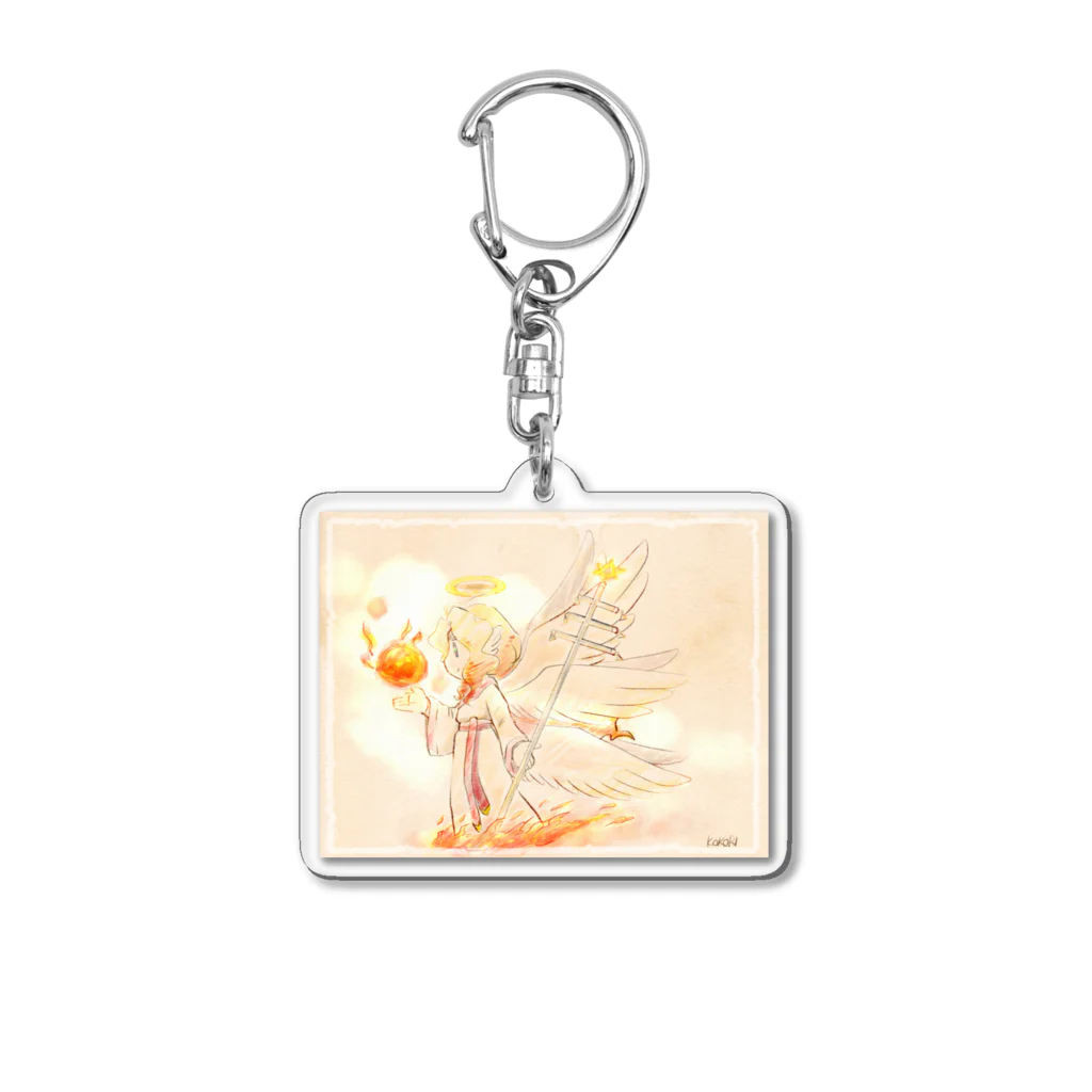 ComicStuidoKOKORIの炎の精霊とセラフィムのナイショ話 Acrylic Key Chain