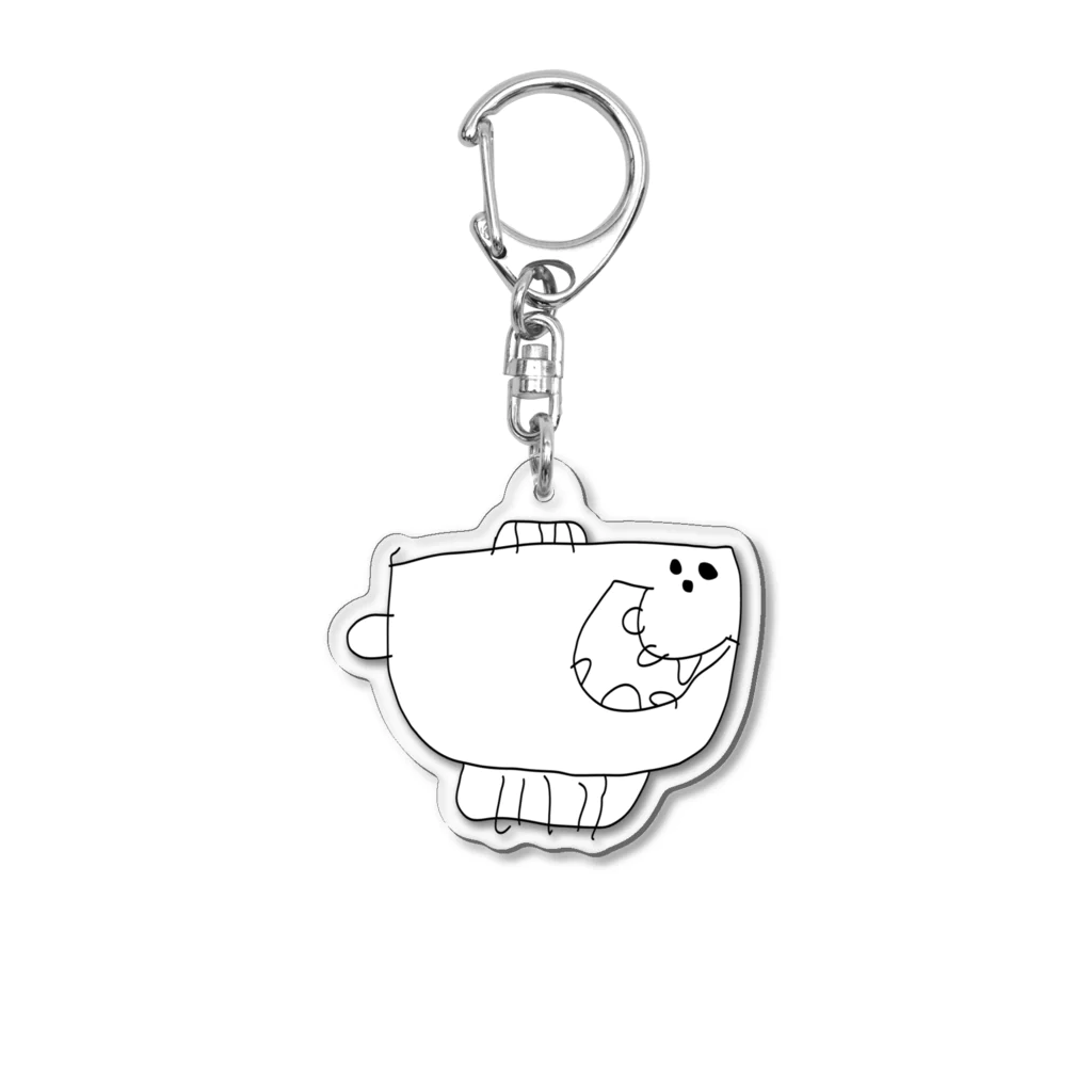 ぽるかの３歳画伯の「サメさん」 Acrylic Key Chain