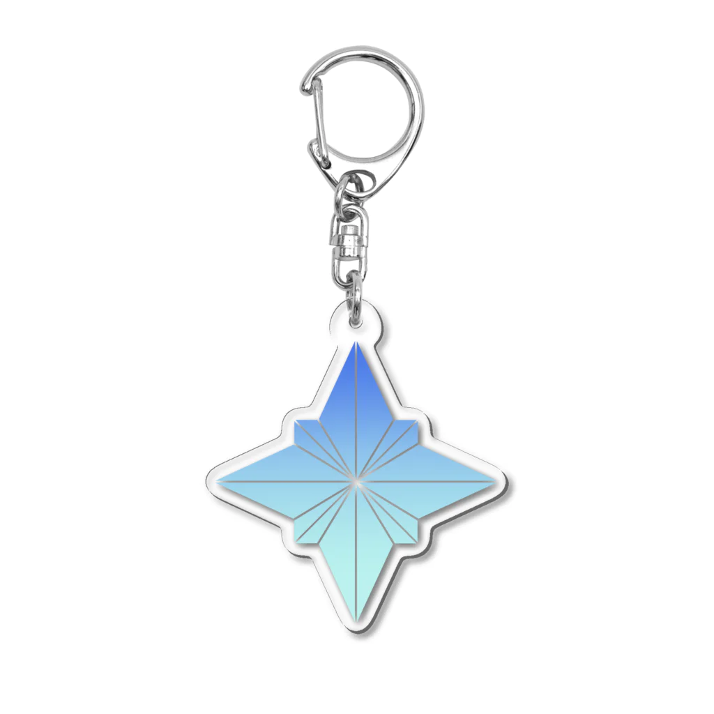 ほうせきやさんの和っぽくなった星（青） Acrylic Key Chain