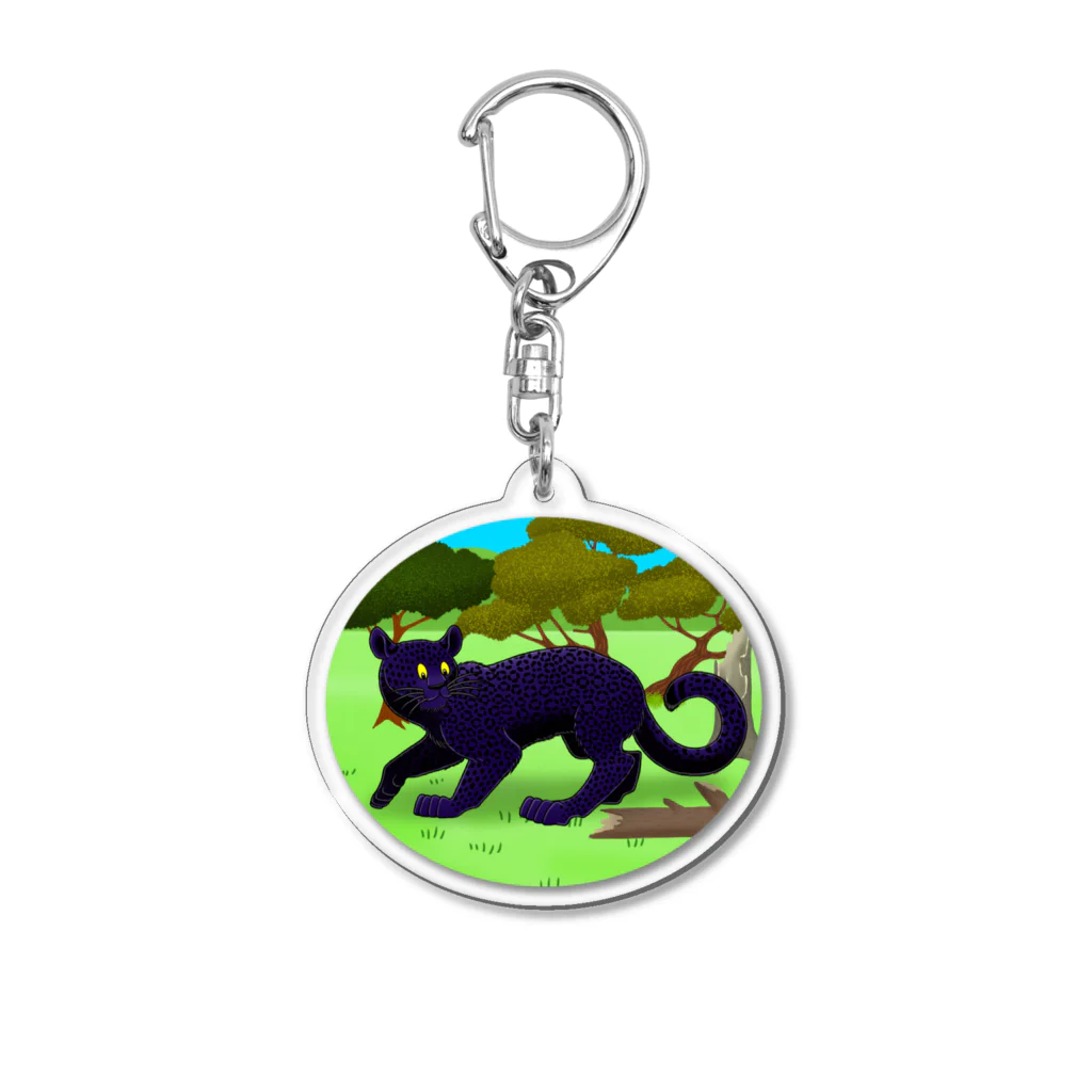 ZOO TYPHOONのクロヒョウ Acrylic Key Chain