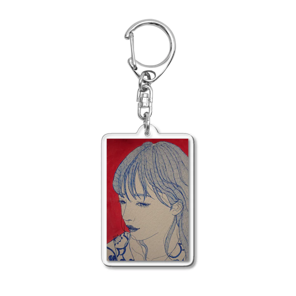 岩井千枝の夕涼み Acrylic Key Chain