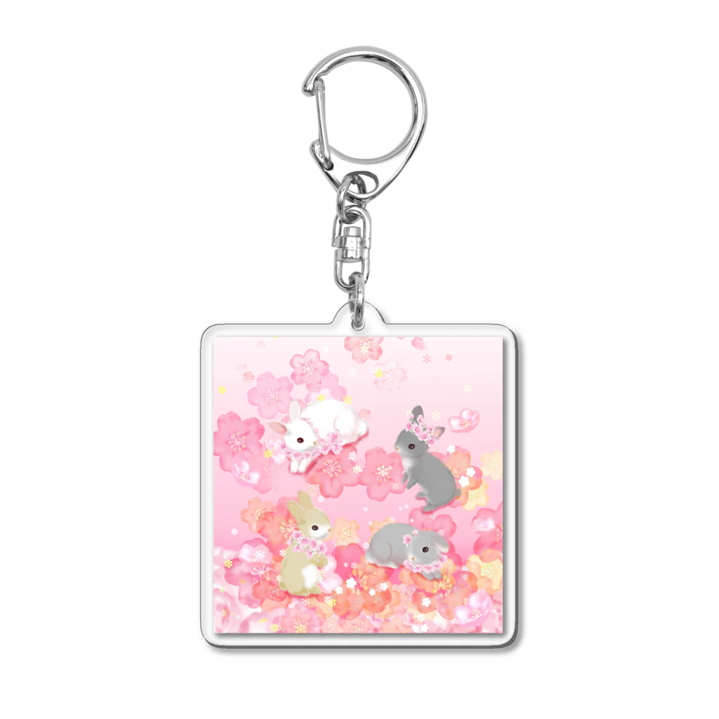 YUMIの桜うさぎ Acrylic Key Chain