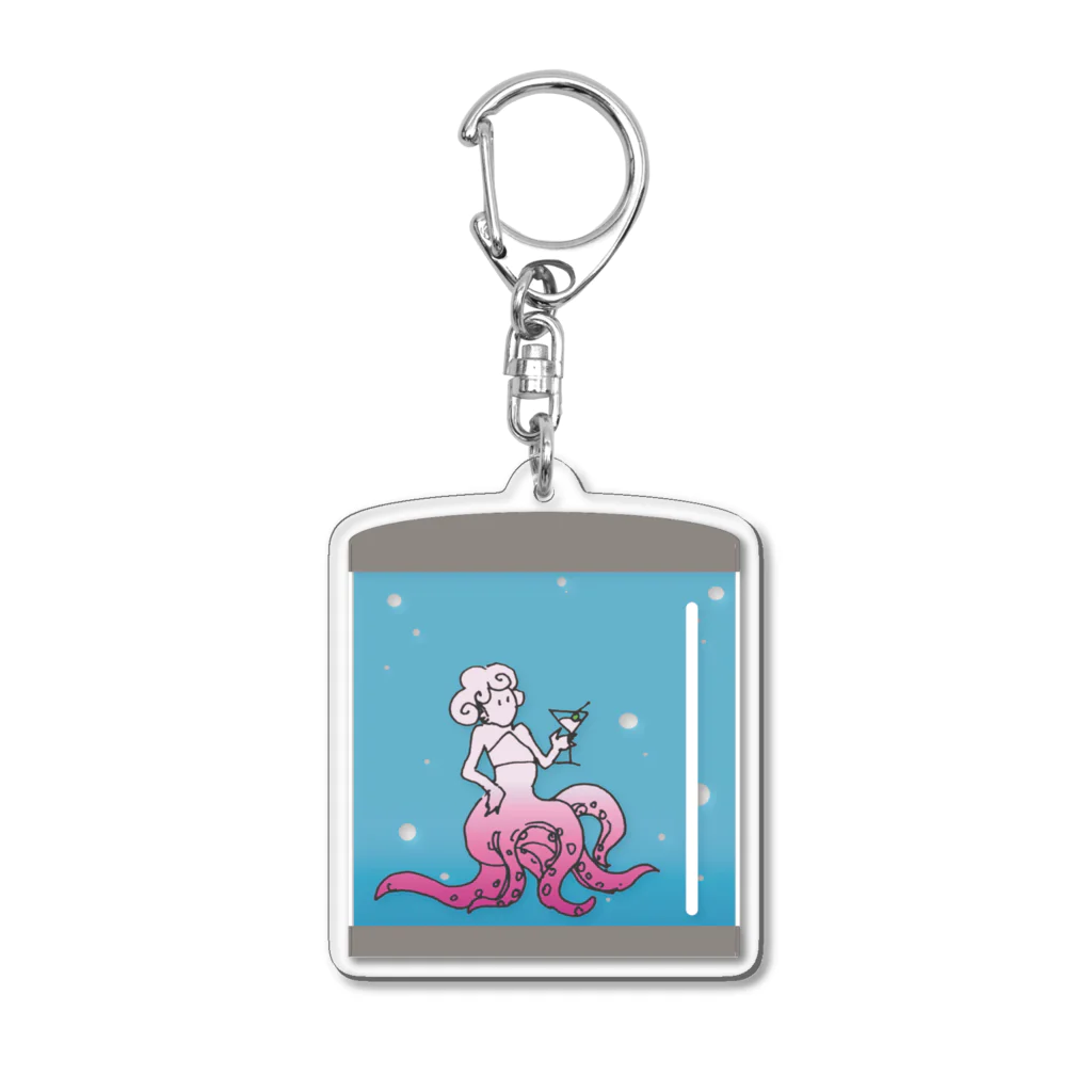 杜の魚のボトル人魚（飲） Acrylic Key Chain