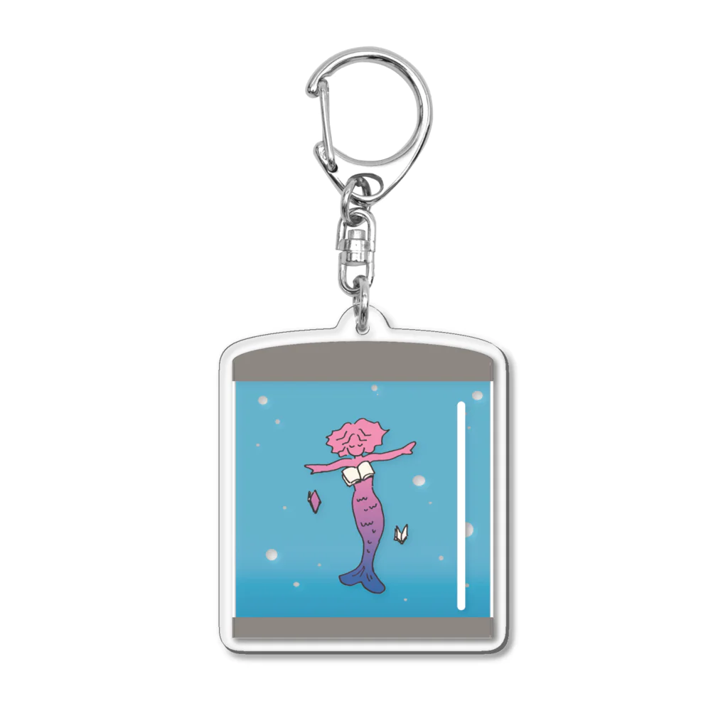 杜の魚のボトル人魚（眠） Acrylic Key Chain