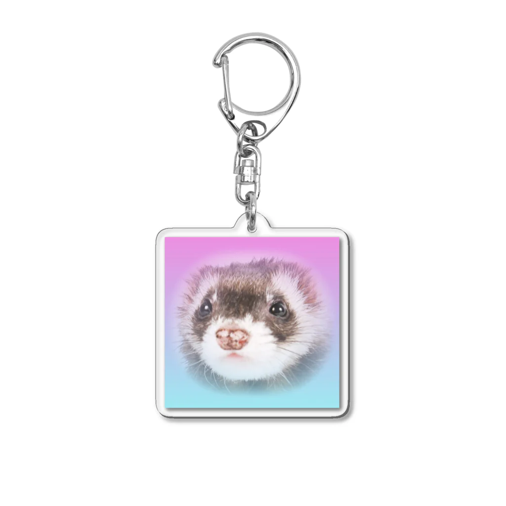 【フェレット】チョコちゃんねるwithミントのラブリーチョコ Acrylic Key Chain