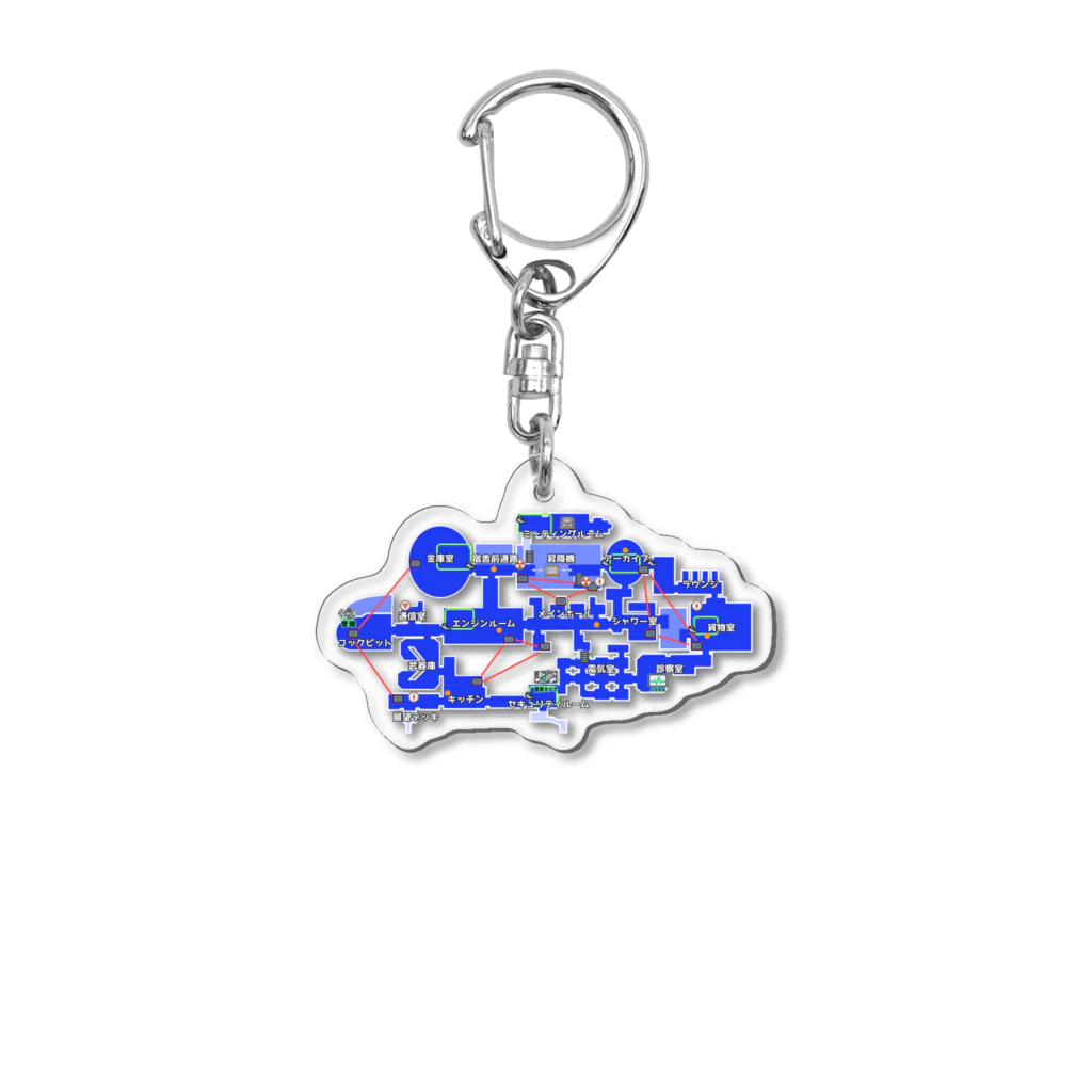 sr3773 ∋( ･______･ )∈のエアシップキーホルダー Acrylic Key Chain