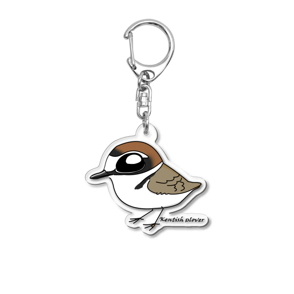 とりみちゃんの野鳥グッズのお店のシロチドリ Acrylic Key Chain