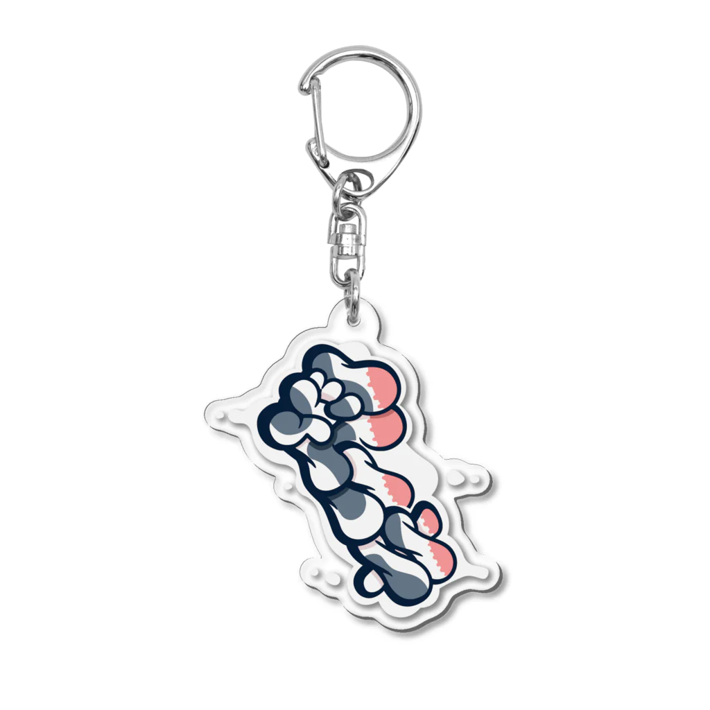 川上牧場の乳ニキ デザイン (ホルスタイン) Acrylic Key Chain