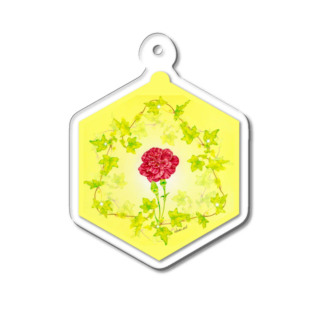 idumi-artの開運・魔除け　花曼荼羅 Acrylic Key Chain