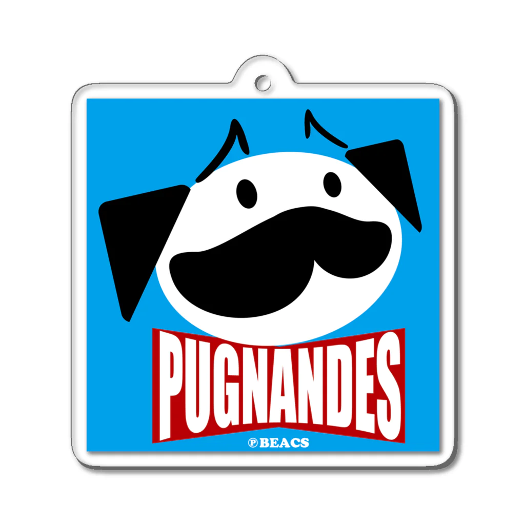 BEACSのPUGNANDES2022‗Blue Acrylic Key Chain