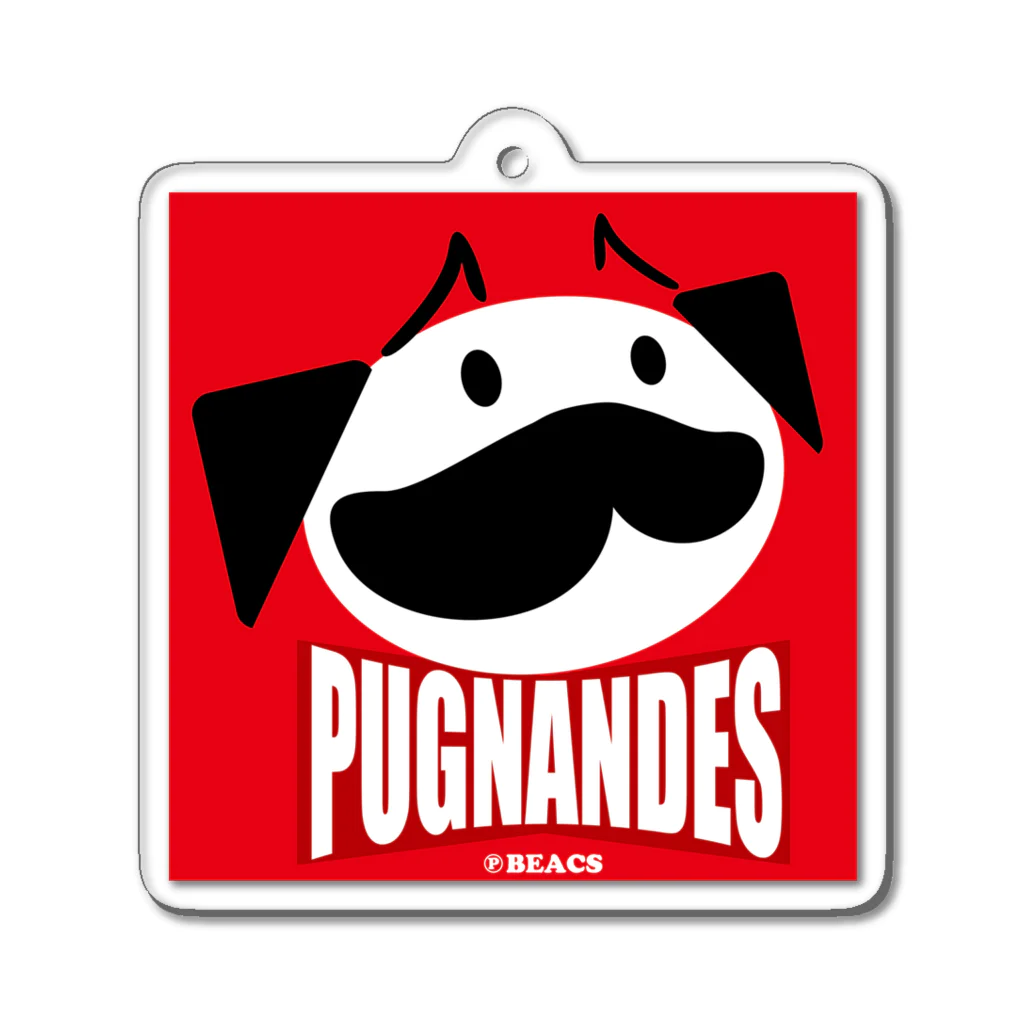 BEACSのPUGNANDES2022_Red Acrylic Key Chain