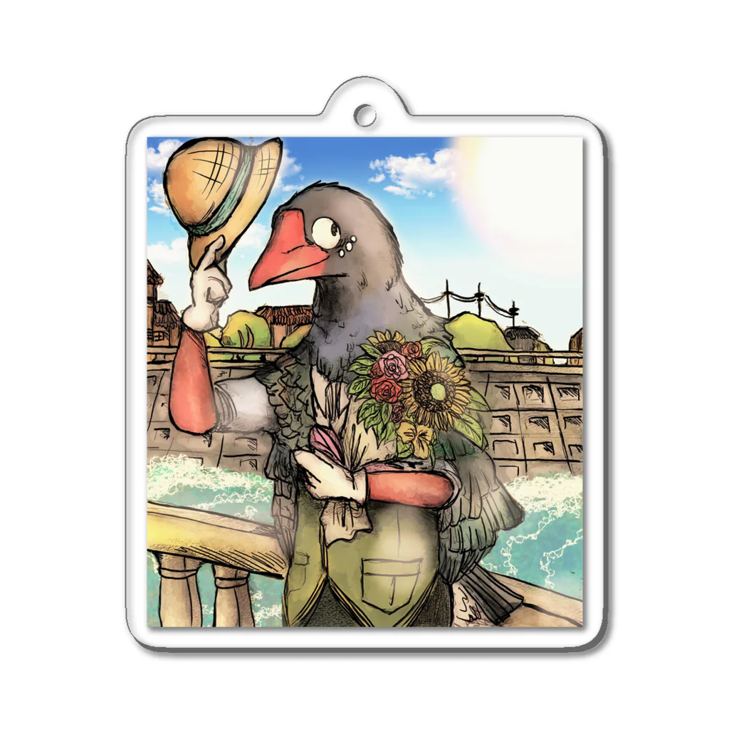 🏵🌸 片道 美春 （Katamichi)🌸🏵の🌅　Takahē  🏙️ タカへ Acrylic Key Chain