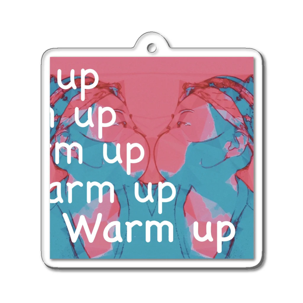 Warm upのWarm up アクリルキーホルダー