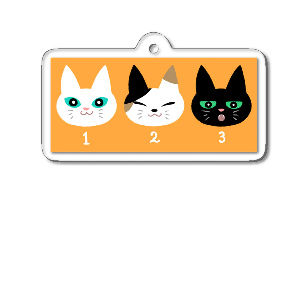 ねむ吉屋の3nyan! Acrylic Key Chain