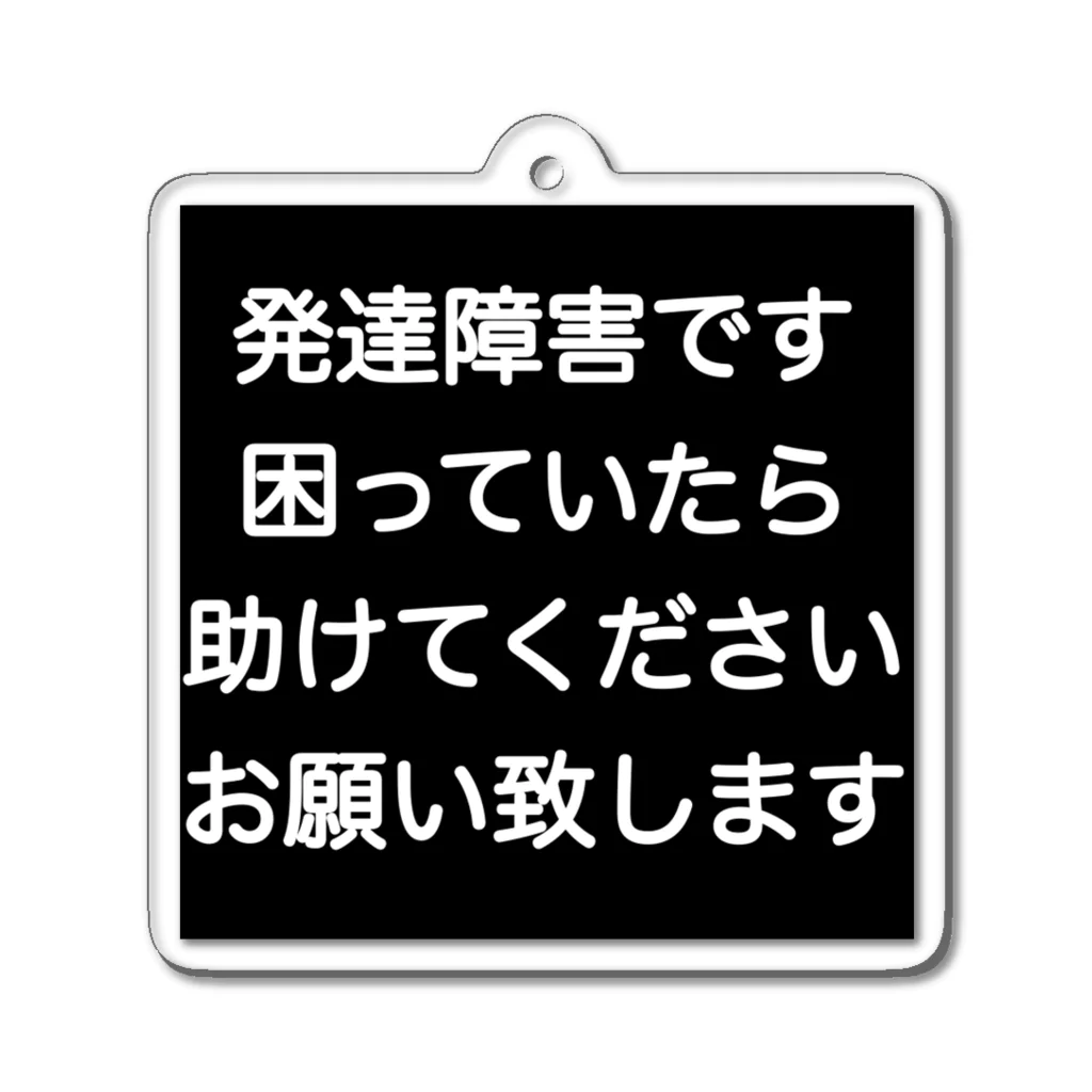 ドライ2の発達障害　ADHD 注意欠陥多動症　注意欠如多動症　ASD 自閉症　自閉スペクトラム症　自閉症スペクトラム　LD 学習障害　 Acrylic Key Chain