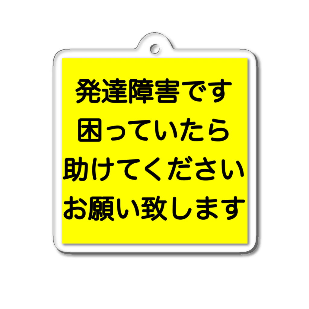 ドライ2の発達障害　ADHD 注意欠陥多動症　注意欠如多動症　ASD 自閉症　自閉スペクトラム症　自閉症スペクトラム　LD 学習障害 Acrylic Key Chain