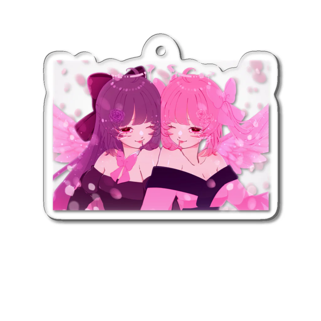 💐Color Clow Heart🥀/ 野口りず🐰のPhantom Sisters (Color&Spring) 誕生日イラストグッズ Acrylic Key Chain