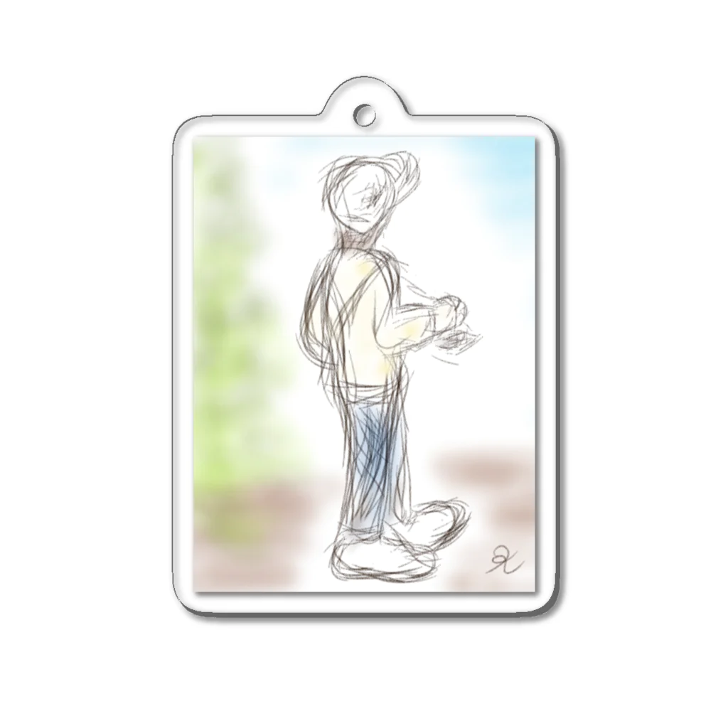  # NO WAR　けいちゃんち♪の少年 Acrylic Key Chain