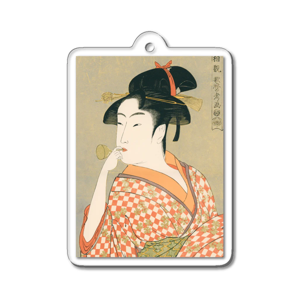 寿めでたや(ukiyoe)のUkiyoe　Utamaro Acrylic Key Chain