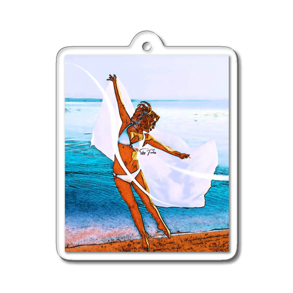 aoi.aoのSummer Girl - Stay Fearless Version #1 Acrylic Key Chain