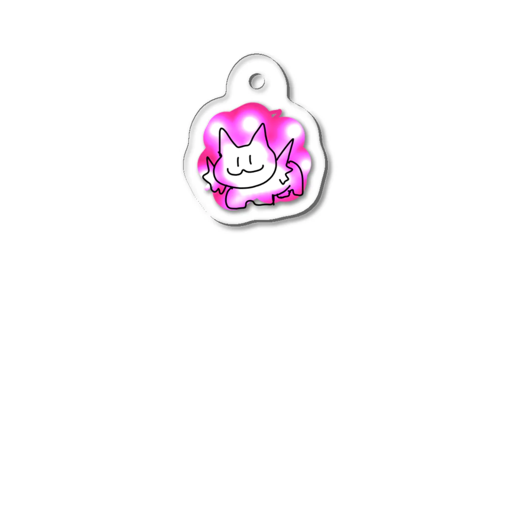 キラキラ風のキラキラキャット Acrylic Key Chain