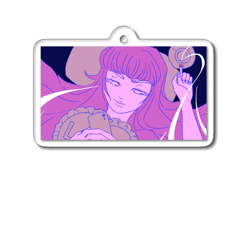 椿英妄想局のアナタを待つmidnight Acrylic Key Chain