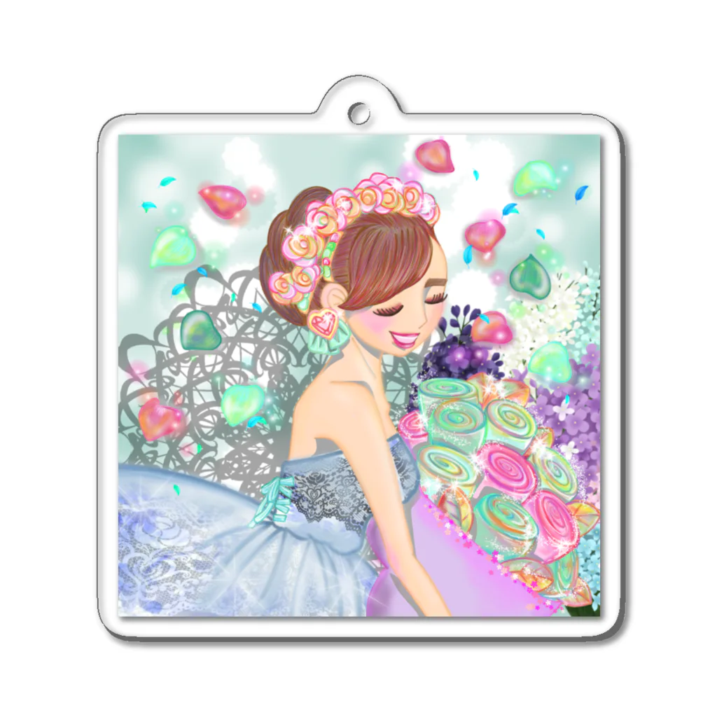 ハリスのデスクの【ハリスの友達】💐🍬👰 Acrylic Key Chain