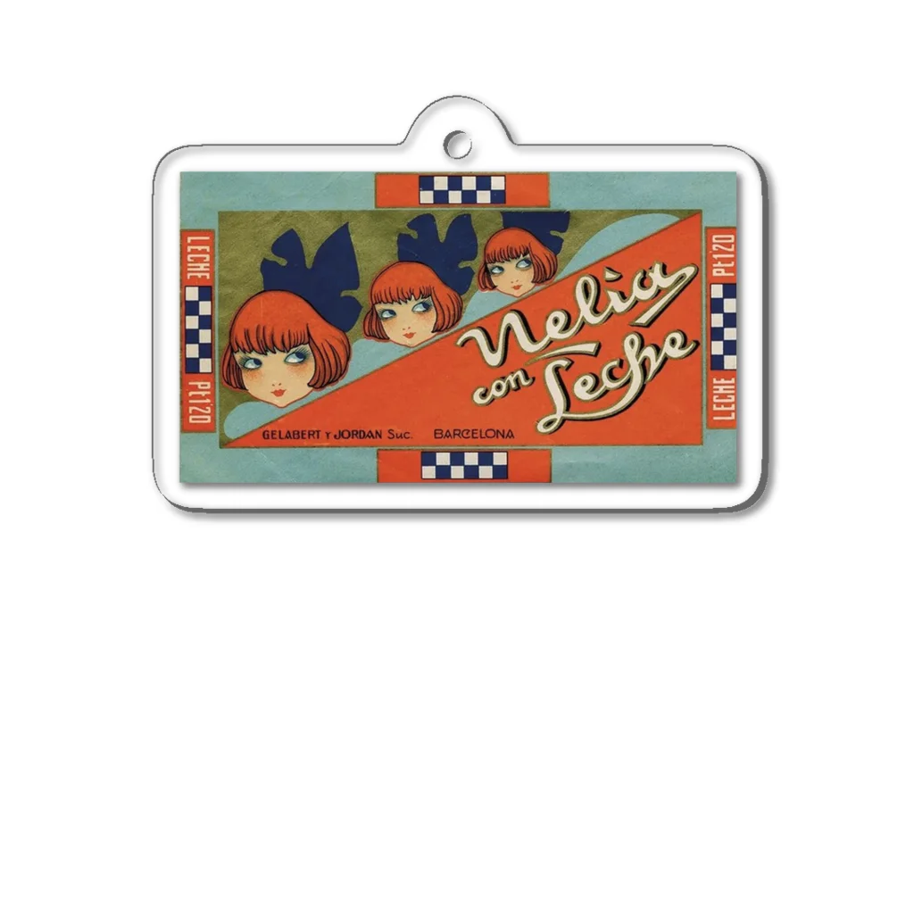 YS VINTAGE WORKSのスペイン・バルセロナ　デカリボンの少女X3 Acrylic Key Chain