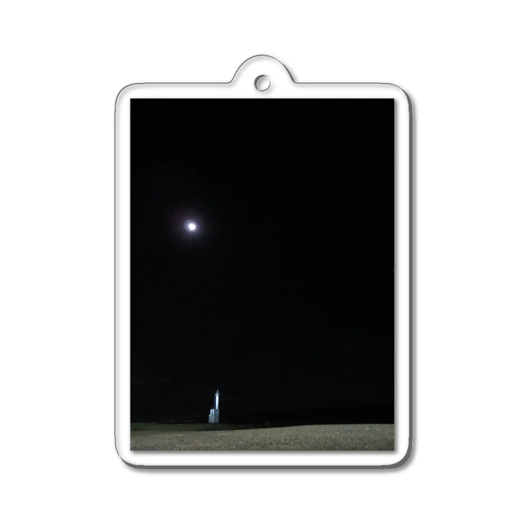 風景屋の夜に光る灯台 アクリルキーホルダー