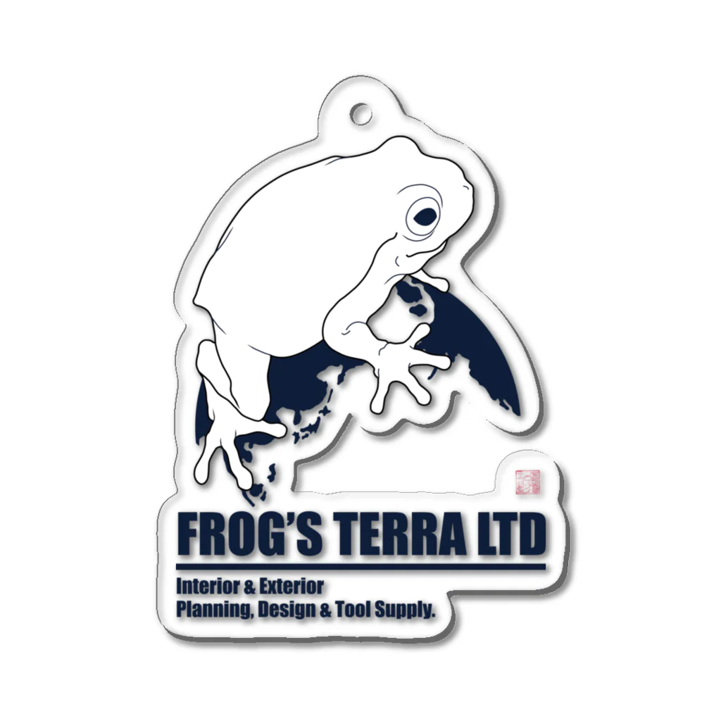 FROG'S TERRA LTDのカラード　ディープシーブルー アクリルキーホルダー