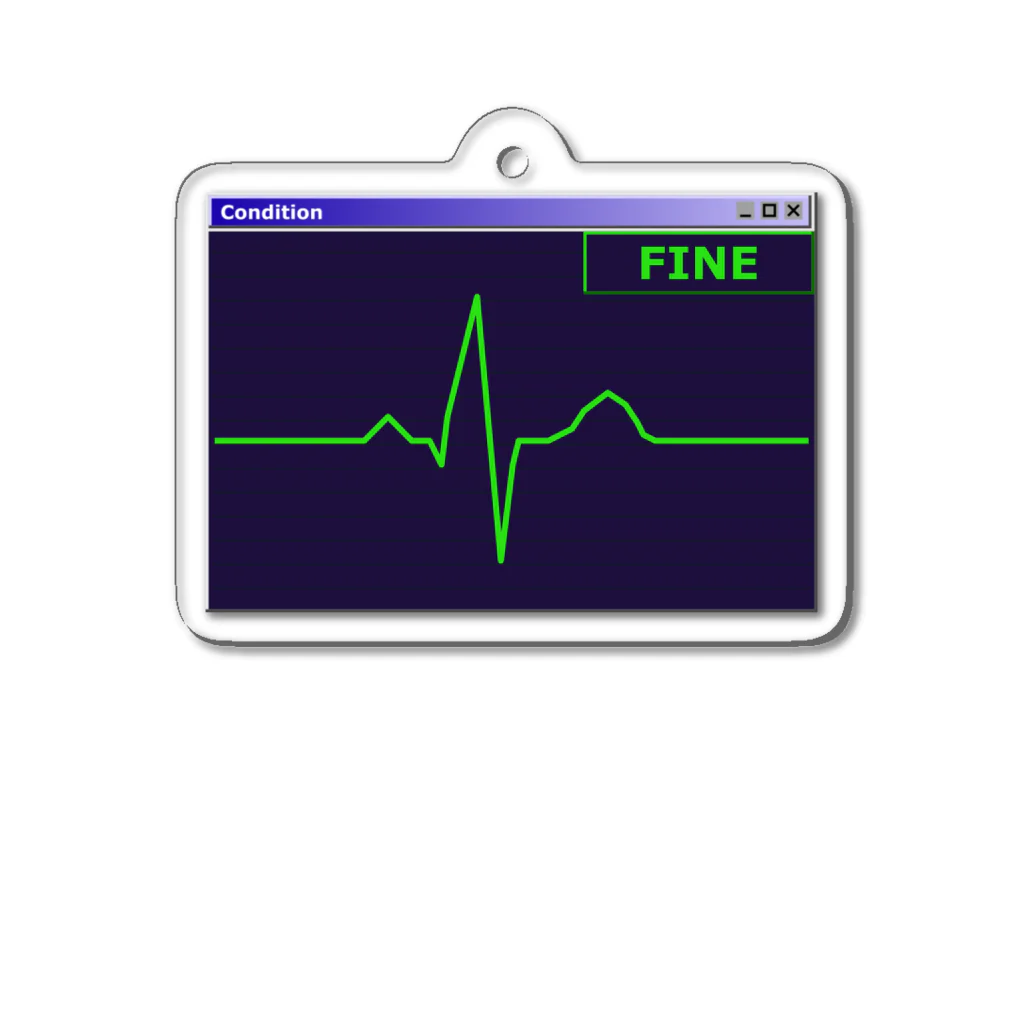 TKG制作所（高木ふぉとん）の心電図ECG（FINE） アクリルキーホルダー