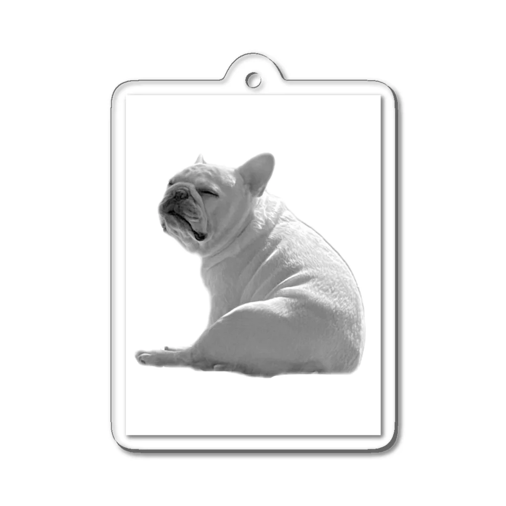 ロキの店の座り犬 Acrylic Key Chain