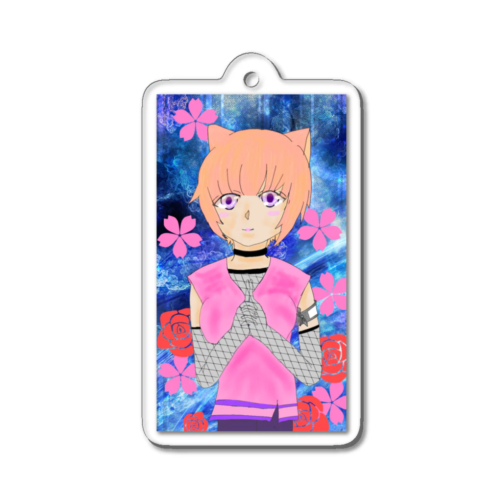 琥珀☆。.:＊・゜⛩放置少女⛩のくノ一娘 Acrylic Key Chain