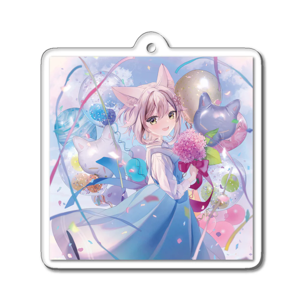 狐花まめの狐花まめ2022誕生日記念 Acrylic Key Chain