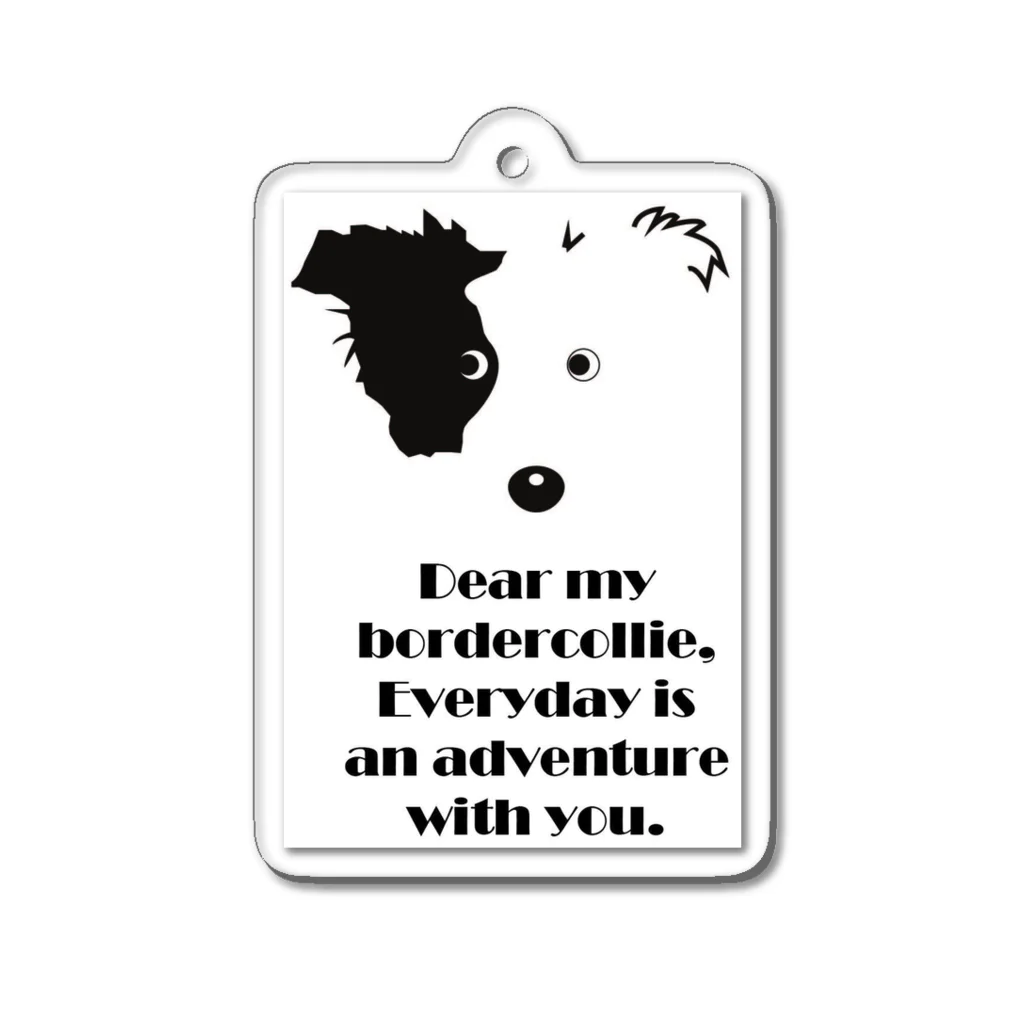 Bordercollie StreetのBorder Collie N9 Acrylic Key Chain