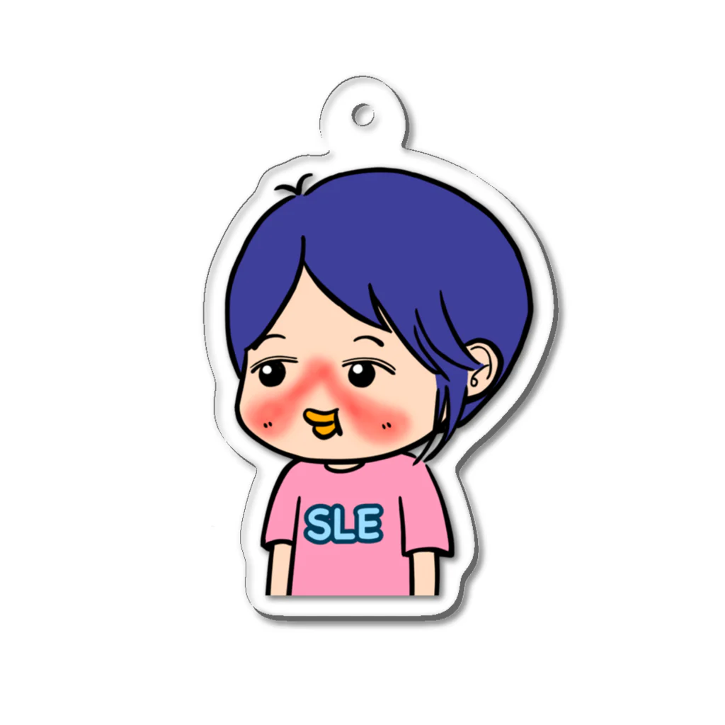 猫乃イカ耳のSLEさん（ショートヘアVer.） Acrylic Key Chain