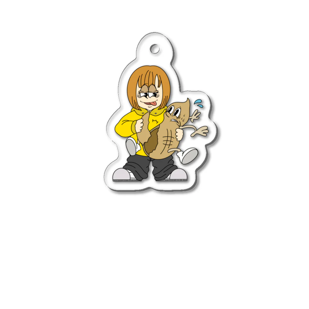 faceのfunny friends Acrylic Key Chain