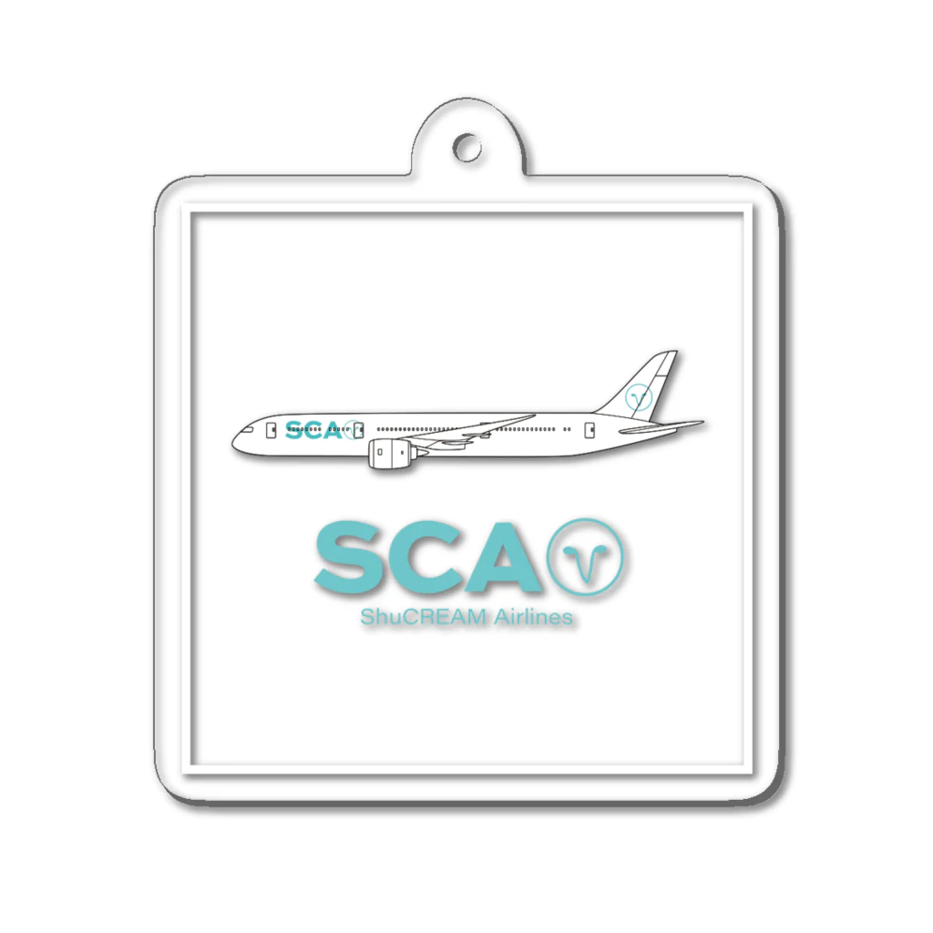 SHOP by bonustraxxのShuCREAM Airlines シュッとしたフライト アクリルキーホルダー Acrylic Key Chain