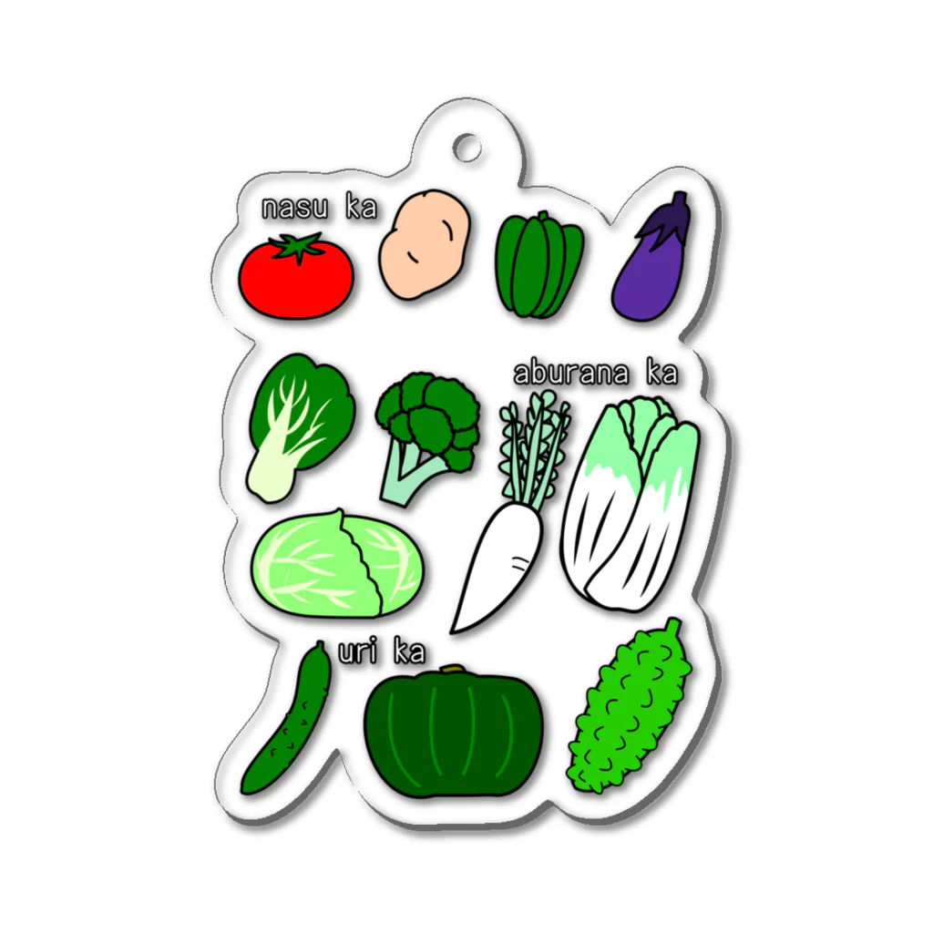 A33の何科の野菜たち Acrylic Key Chain