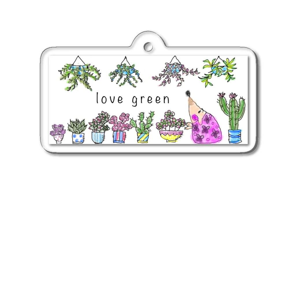 innmi′s galleryの花ネズミ Acrylic Key Chain