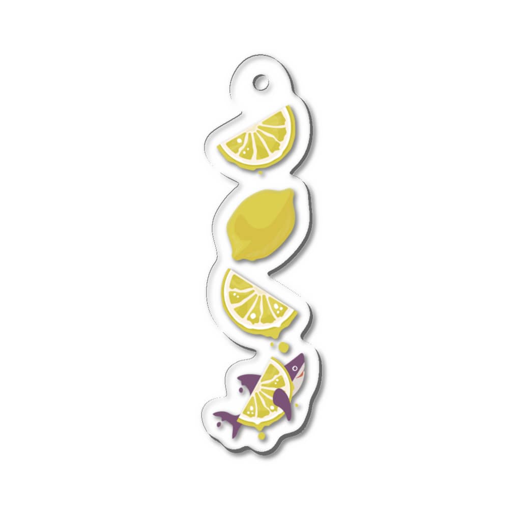 さかたようこ / サメ画家の檸檬ととろけるおサメさん | TOROKERU SHARK Fresh Lemon! Acrylic Key Chain