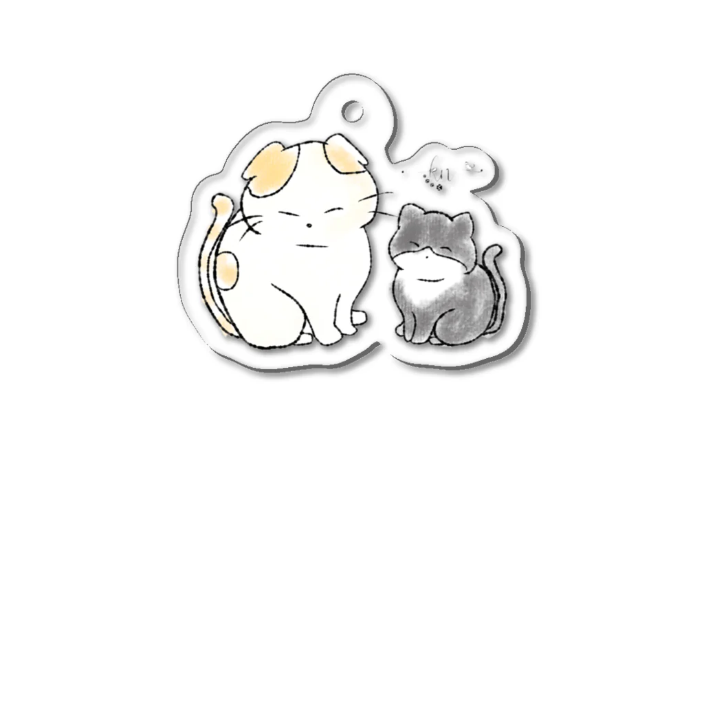 KinokoNeko@保護猫支援の【和み】前ちゃんととある猫 雑貨 Acrylic Key Chain