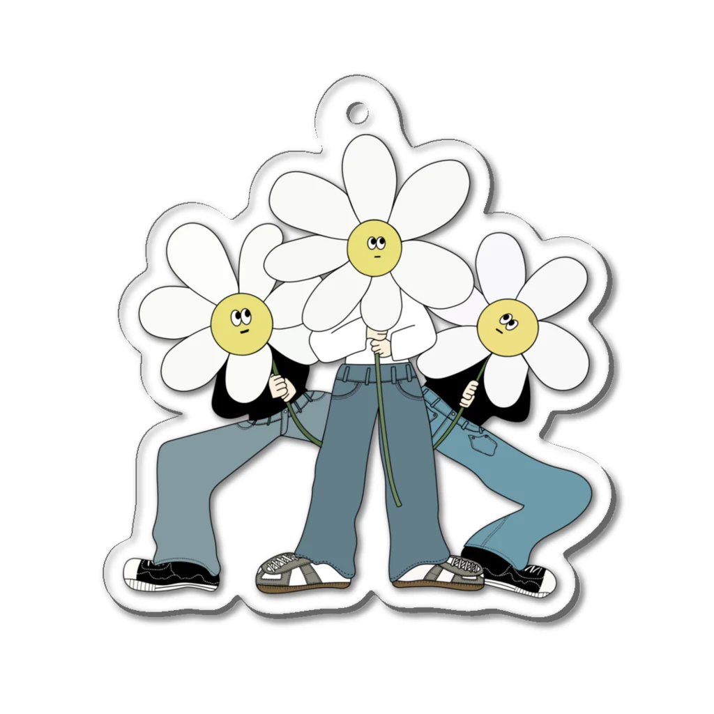 ma5me のma5me flower girl ミニクリアマルチケース  Acrylic Key Chain