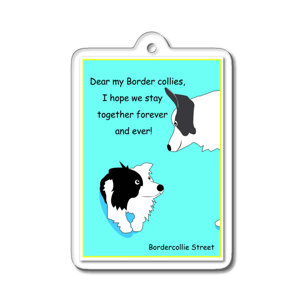 Bordercollie StreetのBorder Collie 89 アクリルキーホルダー